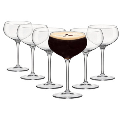 Bormioli Rocco Bartender Espresso Martini Glasses - 305Ml - Clear - Pack Of 6