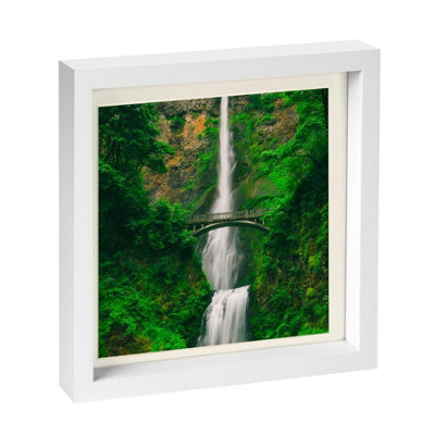 Nicola Spring 10 X 10" Photo FrameIvory Mount 3D Photo Frame Picture Frame Box Portrait Display Case & Spacer (8 X 8" Mount) from B&Q