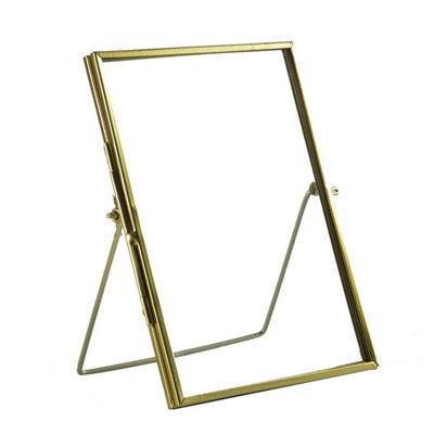 Nicola Spring Standing Metal Photo Frames5" X 7"GoldPicture Frame Freestanding Frame Display Poster FrameSet Of 5 from B&Q