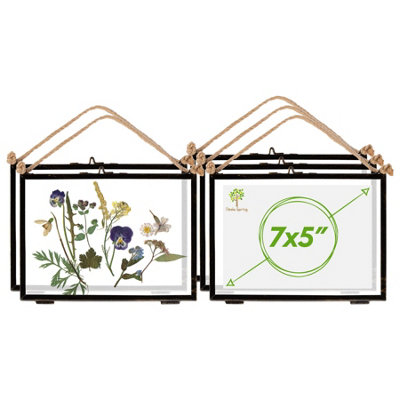 Nicola Spring 5X Hanging Metal Photo Frames7" X 5"BlackPicture Frame Wall Mounted Frame With Rope from B&Q