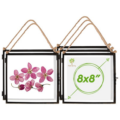 Nicola Spring 5X Hanging Metal Photo Frames8" X 8"BlackPicture Frame Wall Mounted Frame With Rope from B&Q