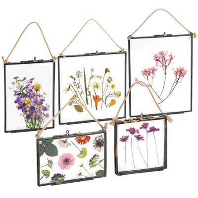 Nicola Spring 5Pc Hanging Metal Photo Frames Gallery SetBlackPicture Frame Wall Mounted Frame With Rope from B&Q