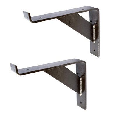 Hammer And Tongs Hammer & Tongs Gallows Style Scaffold Board Shelf Bracket - D240mm - Raw - Pack Of 2