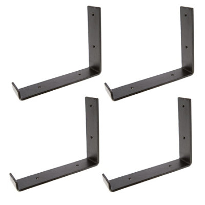 B&Q -  Hammer & Tongs Scaffold Board Iron Shelf BracketD235mmBlackPack Of 4