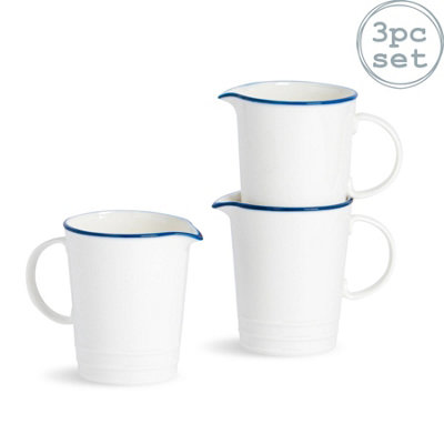B&Q -  White Farmhouse Milk Jugs300MlPack Of 3