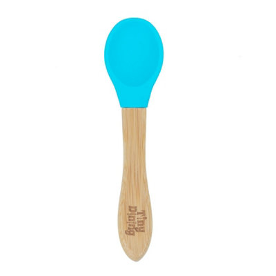 Tiny Dining Children's Bamboo Silicone Tip SpoonBlue from B&Q