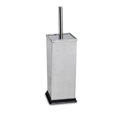 Harbour Housewares Chrome Toilet Brush And HolderSquare Brush With Non Slip Base Rust Resistant Toilet Cleaning Brush Set from B&Q