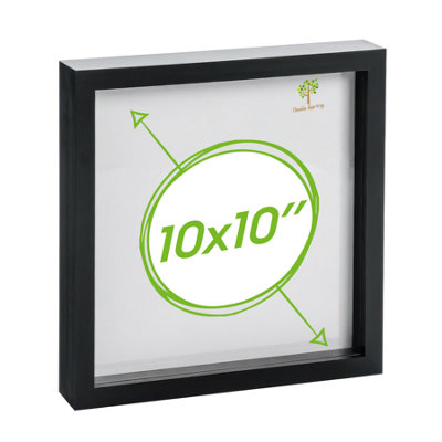 Nicola Spring 3D Box Photo Frame - 10 X 10" - Black