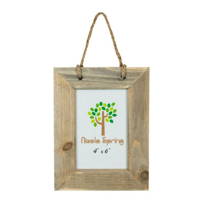 B&Q -  Rustic Hearts Hanging Photo Frame6 X 4"Natural