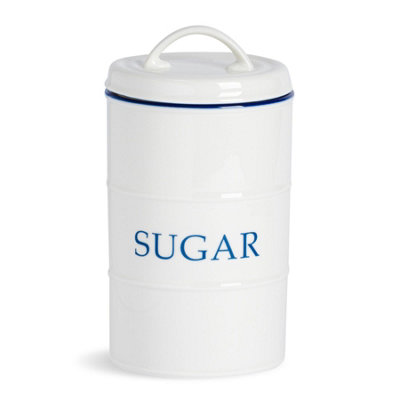 Nicola Spring White Farmhouse Sugar Canister11Cm from B&Q