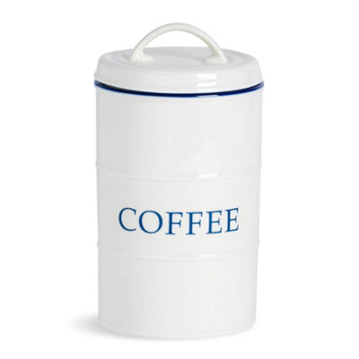 Nicola Spring White Farmhouse Coffee Canister11Cm from B&Q
