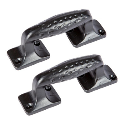 Hammer and Tongs Hammer & Tongs Forged Barn Door HandleH100mmBlackPack Of 2 from B&Q