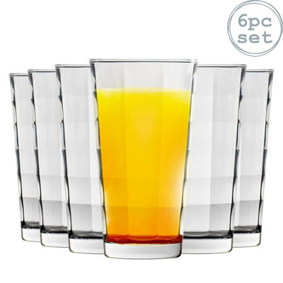 Bormioli Rocco Cube Highball Glasses - 365Ml - Pack Of 6 Light
