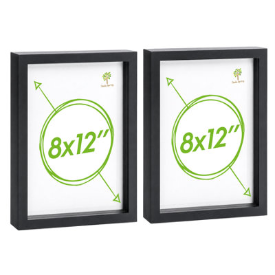 Nicola Spring 3D Box Photo FramesA4 (8 X 12")BlackPack Of 2 from B&Q