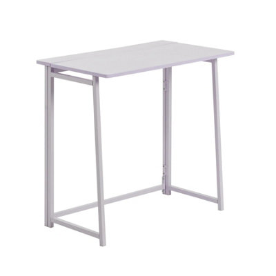 Harbour Housewares Wooden Folding DeskLilacPc Computer Workstation Contemporary Laptop Space Saving Foldable Wooden Desk