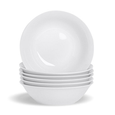 Argon Tableware 18Cm White Cereal Bowls Set Of 24Durable BreakfastSoupRamen & Dessert Bowls7Inch Everyday Crockery from B&Q