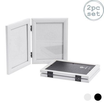 Nicola Spring Folding 2 Photo Frames5 X 7"WhitePack Of 2 from B&Q