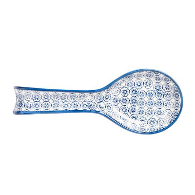 Nicola Spring Hand-Printed Kitchen Spoon Rest26.5CmNavy from B&Q