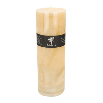 Nicola Spring Round Vanilla Pillar Candle215 HoursCream from B&Q