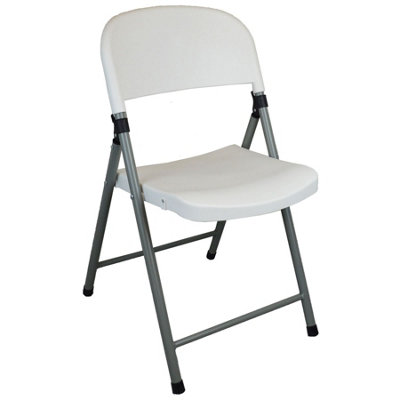 Harbour Housewares Folding Trestle ChairWhite from B&Q