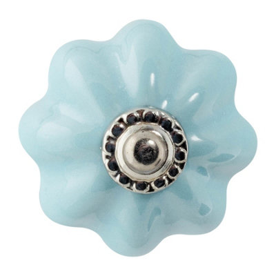 Nicola Spring Floral Ceramic Cabinet KnobBlue from B&Q