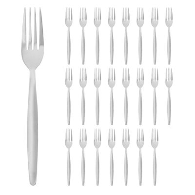 Argon Tableware Stainless Steel Dinner ForksSilverPack Of 24 from B&Q