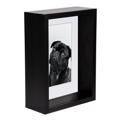 Nicola Spring 5 X 7" Deep Photo FrameBlack/white Mount3D Deep Box Picture Frame Display Case (20 X 15Cm) from B&Q