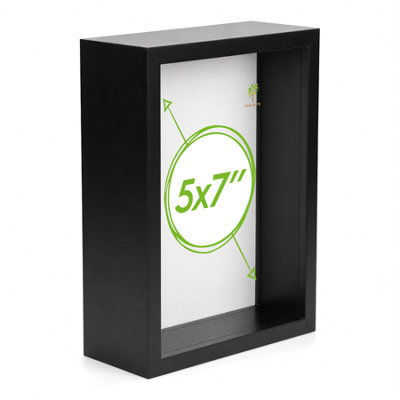 Nicola Spring 5 X 7" Deep Photo FrameBlack3D Deep Box Picture Frame Portrait Display Case (20 X 15Cm) from B&Q