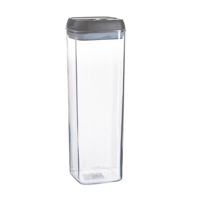 Argon Tableware Food Storage Container1.9 LitreGrey Airtight Plastic Storage Pantry Food Organiser With Flip Lock Lid from B&Q
