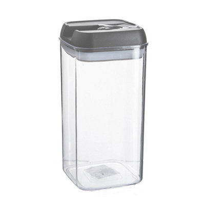 Argon Tableware Flip Lock Plastic Food Storage Container - 1.2 Litre - Grey