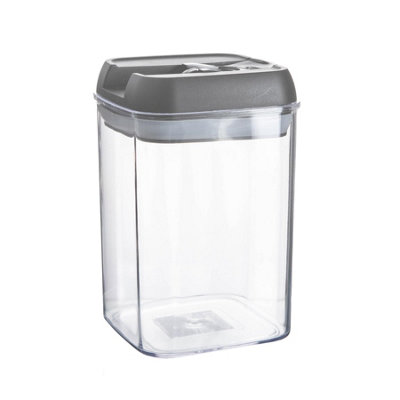 Argon Tableware Grey Flip Lock Plastic Food Storage Container - 800Ml