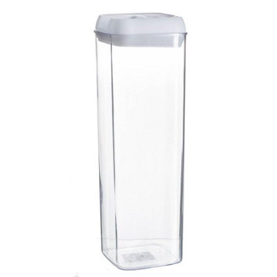 Argon Tableware Food Storage Container1.9 LitreWhite Airtight Plastic Storage Pantry Food Organiser With Flip Lock Lid from B&Q
