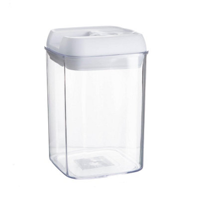 Argon Tableware Food Storage Container800MlWhite Airtight Plastic Storage Pantry Food Organiser With Flip Lock Lid from B&Q