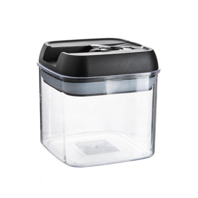 Argon Tableware Flip Lock Plastic Food Storage Container - 500Ml - Black
