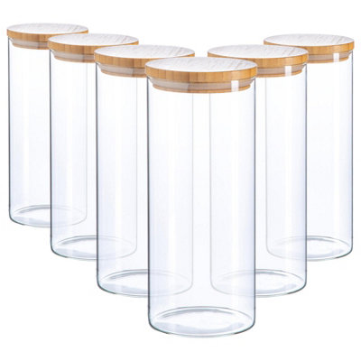 Argon Tableware - Scandi Glass Storage Jars with Wooden Lids - Image 5
