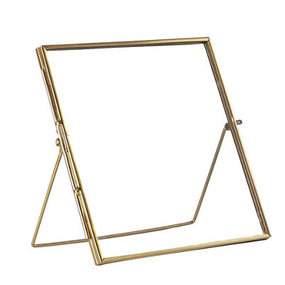 Nicola Spring Standing Metal Photo Frame - 8" X 8" - Rose Gold