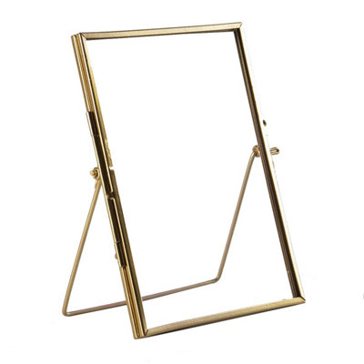 Nicola Spring Standing Metal Photo Frame - 5" X 7" - Rose Gold