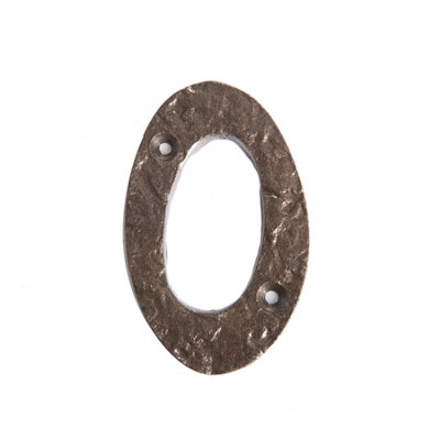 Hammer and Tongs Hammer & Tongs Rustic Iron NumeralNumber 0H80mmRaw from B&Q