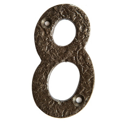 Hammer and Tongs Hammer & Tongs Rustic Iron NumeralNumber 8H80mmRaw from B&Q