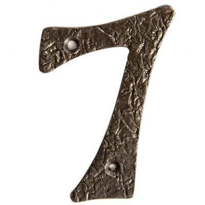 Hammer and Tongs Hammer & Tongs Rustic Iron NumeralNumber 7H90mmRaw from B&Q