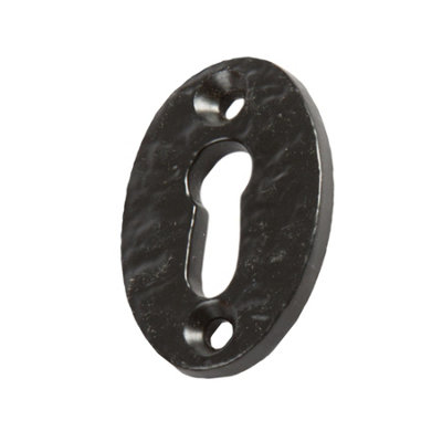 Hammer and Tongs Hammer & Tongs Rustic Escutcheon PlateW35mm X H50mmBlack from B&Q