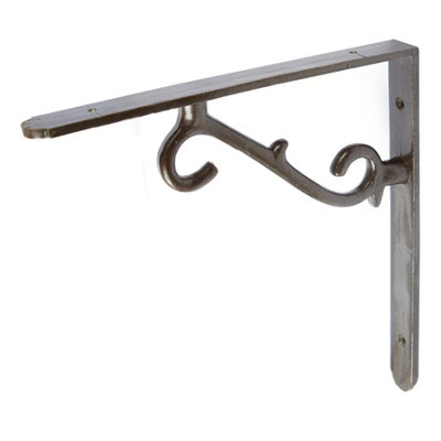 Hammer and Tongs Hammer & Tongs Scroll Iron Shelf BracketD205mmRaw from B&Q