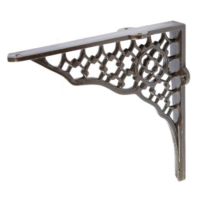 Hammer and Tongs Hammer & Tongs Honeycomb Iron Shelf BracketD205mmRaw from B&Q