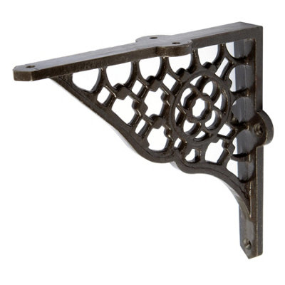 Hammer and Tongs Hammer & Tongs Honeycomb Iron Shelf BracketD155mmRaw from B&Q