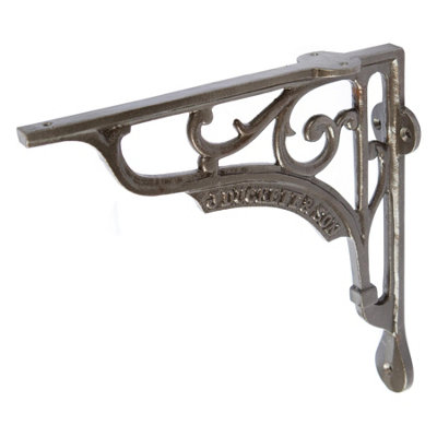 Hammer And Tongs Hammer & Tongs Ornate Iron Shelf Bracket - D200mm - Raw