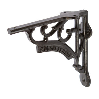 Hammer And Tongs Hammer & Tongs Ornate Iron Shelf Bracket - D150mm - Black