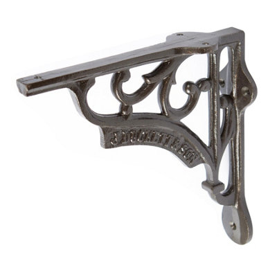 Hammer And Tongs Hammer & Tongs Ornate Iron Shelf Bracket - D150mm - Raw