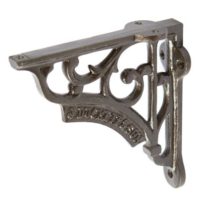 Hammer And Tongs Hammer & Tongs Ornate Iron Shelf Bracket - D120mm - Raw