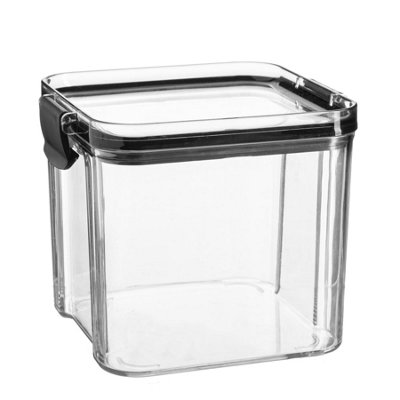 Argon Tableware 700Ml Food Storage ContainerAirtight Reusable Meal Prep Lunch Storage Container With Black Clip-Lock Lid from B&Q