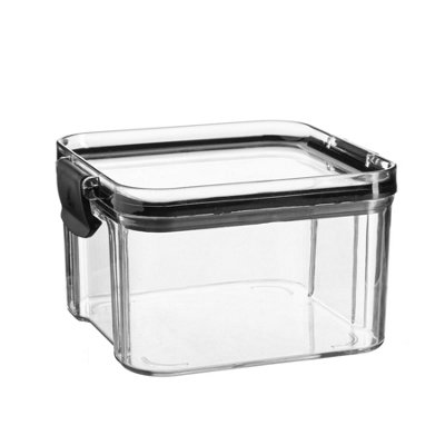 Argon Tableware 460Ml Food Storage ContainerAirtight Reusable Meal Prep Lunch Storage Container With Black Clip-Lock Lid from B&Q